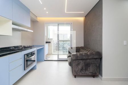 Sala/Cozinha de apartamento à venda com 2 quartos, 37m² em Jardim Caravelas, São Paulo