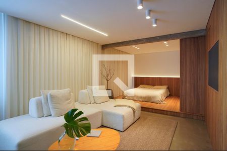 Sala/Quarto de apartamento à venda com 2 quartos, 56m² em São Sebastião, Porto Alegre