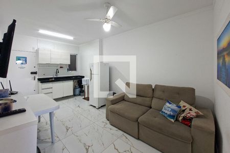 Sala/Cozinha de apartamento para alugar com 1 quarto, 50m² em Nova Mirim, Praia Grande
