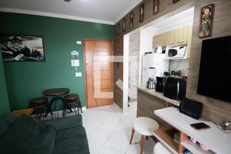Sala de apartamento para alugar com 1 quarto, 56m² em Vila Caiçara, Praia Grande