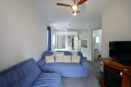 Sala de apartamento para alugar com 1 quarto, 54m² em Jardim Las Palmas, Guarujá