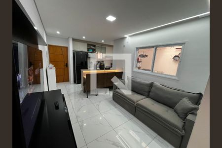 Sala de apartamento à venda com 2 quartos, 56m² em Vila Amabile Pezzolo, Santo André