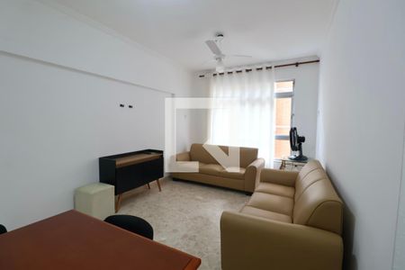 Sala de apartamento para alugar com 1 quarto, 58m² em Barra Funda, Guarujá