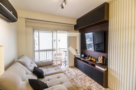 Sala de TV de apartamento à venda com 1 quarto, 52m² em Empresarial 18 do Forte, Barueri