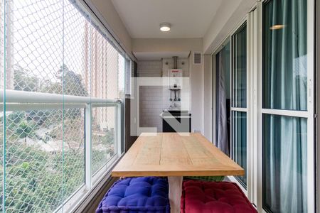 Varanda da Sala de apartamento para alugar com 1 quarto, 40m² em Panamby, São Paulo