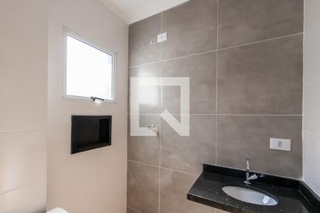 Banheiro da Suíte 1 de casa de condomínio à venda com 2 quartos, 60m² em Parque Boturussu, São Paulo