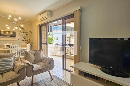 Sala de apartamento para alugar com 3 quartos, 110m² em Jardim Tres Marias, Guarujá