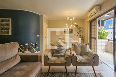 Sala de apartamento para alugar com 3 quartos, 110m² em Jardim Tres Marias, Guarujá