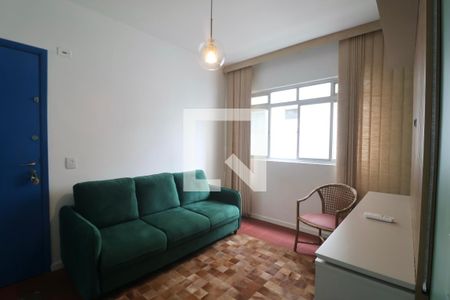 Sala de apartamento para alugar com 2 quartos, 60m² em Jardim Tres Marias, Guarujá