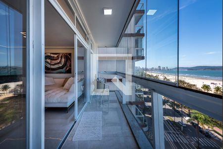 Varanda da Sala de apartamento para alugar com 3 quartos, 127m² em Gonzaga, Santos