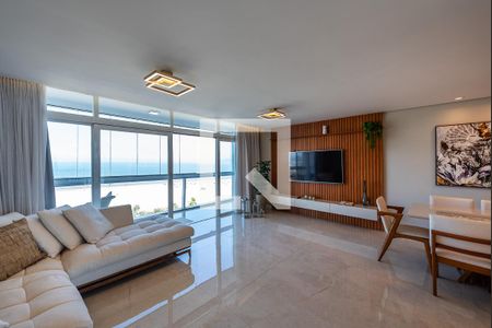 Sala de apartamento para alugar com 3 quartos, 127m² em Gonzaga, Santos