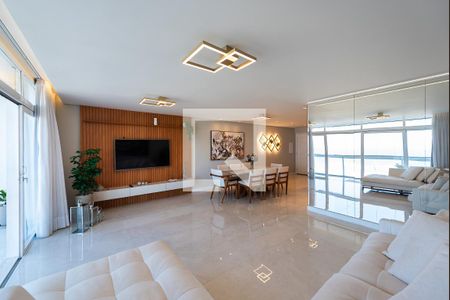 Sala de apartamento para alugar com 3 quartos, 127m² em Gonzaga, Santos