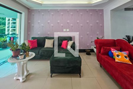 Sala de apartamento para alugar com 3 quartos, 186m² em Barra Funda, Guarujá