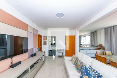 Sala de apartamento à venda com 3 quartos, 109m² em Coração Eucarístico, Belo Horizonte