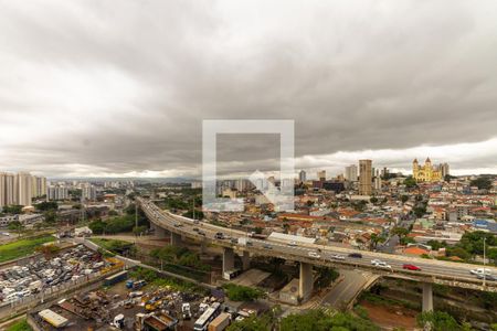 Vista Varanda da Sala/Cozinha de apartamento para alugar com 1 quarto, 28m² em Penha de França, São Paulo