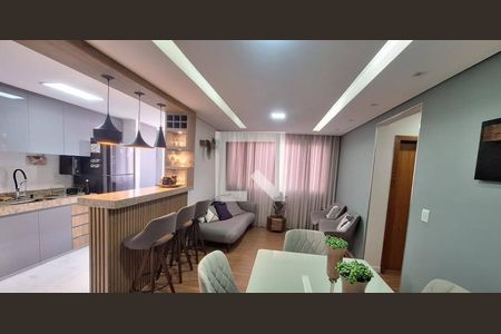 Sala de apartamento à venda com 2 quartos, 63m² em Arvoredo, Contagem