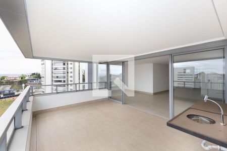 Varanda da Sala 1 de apartamento à venda com 4 quartos, 240m² em Vale do Sereno, Nova Lima