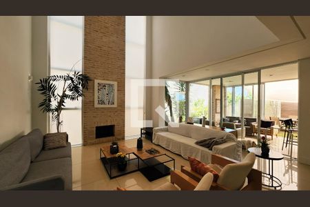 Sala de casa de condomínio à venda com 5 quartos, 264m² em Cidade Santos Dumont, Jundiaí