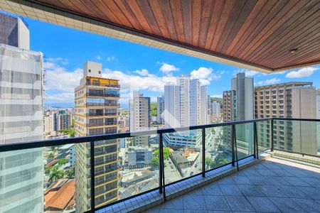 varanda de apartamento para alugar com 4 quartos, 154m² em Vila Alzira, Guarujá