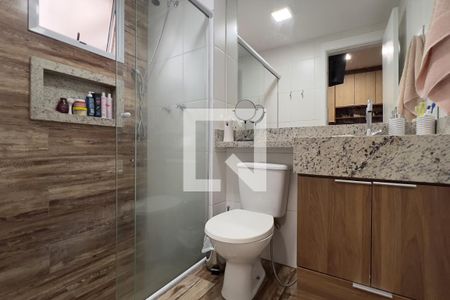 Banheiro da Suíte de apartamento à venda com 3 quartos, 62m² em Jardim Bela Vista, Guarulhos