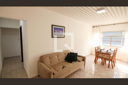 Sala de apartamento para alugar com 1 quarto, 70m² em Boqueirão, Praia Grande