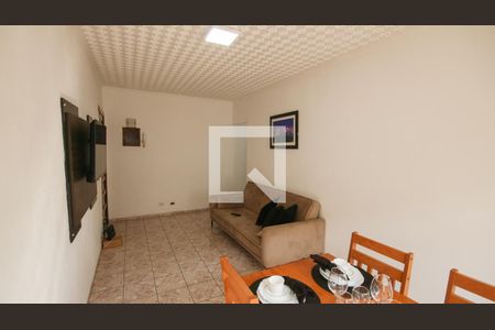 Sala de apartamento para alugar com 1 quarto, 70m² em Boqueirão, Praia Grande