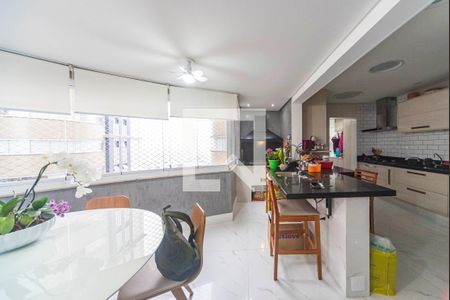 Varanda da Sala de apartamento à venda com 3 quartos, 126m² em Vila Scarpelli, Santo André
