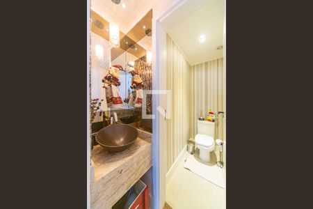 Lavabo de apartamento à venda com 3 quartos, 126m² em Vila Scarpelli, Santo André