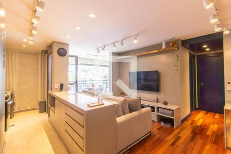 Sala/Cozinha de apartamento à venda com 2 quartos, 67m² em Vila Anglo Brasileira, São Paulo