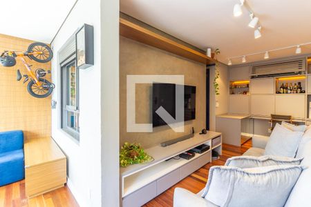 Sala/Cozinha de apartamento à venda com 2 quartos, 67m² em Vila Anglo Brasileira, São Paulo