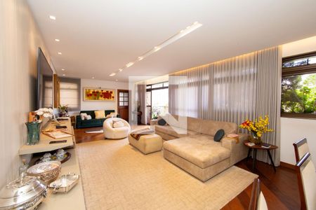 SALA de apartamento à venda com 4 quartos, 275m² em Serra, Belo Horizonte