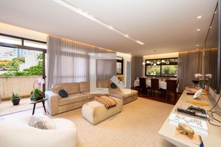 SALA de apartamento à venda com 4 quartos, 275m² em Serra, Belo Horizonte