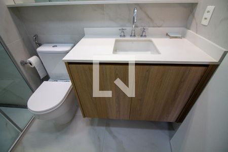 Banheiro da Suíte de apartamento à venda com 1 quarto, 70m² em Chácara Santo Antônio (zona Sul), São Paulo