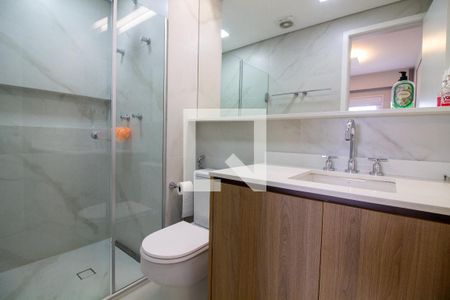 Banheiro da Suíte de apartamento à venda com 1 quarto, 70m² em Chácara Santo Antônio (zona Sul), São Paulo