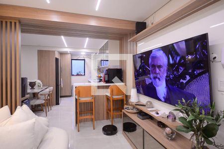 Sala/Cozinha de apartamento à venda com 2 quartos, 52m² em Vila Moinho Velho, São Paulo