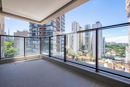 Sala/Cozinha - Varanda de apartamento para alugar com 2 quartos, 59m² em Jardins, São Paulo