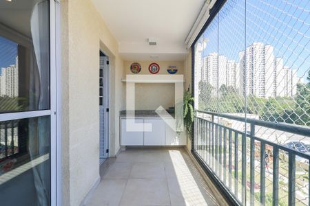 Varanda da Sala de apartamento à venda com 3 quartos, 80m² em Chácara Agrindus, Taboão da Serra