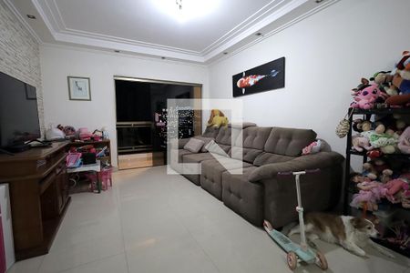 Sala de apartamento à venda com 3 quartos, 100m² em Vila Alzira, Santo André