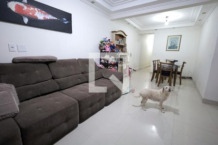 Sala de apartamento à venda com 3 quartos, 100m² em Vila Alzira, Santo André