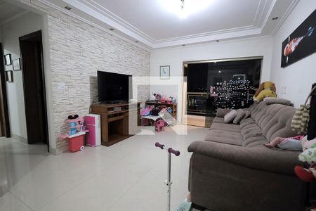 Sala de apartamento à venda com 3 quartos, 100m² em Vila Alzira, Santo André