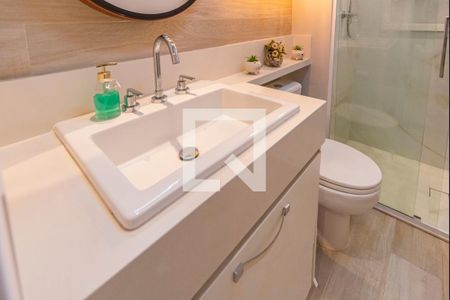 Banheiro de apartamento à venda com 3 quartos, 90m² em Vila Apiai, Santo André