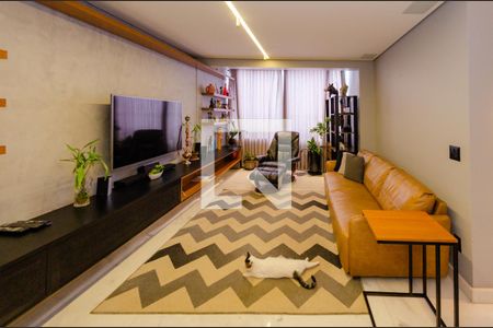 Sala de apartamento à venda com 3 quartos, 110m² em Belvedere, Belo Horizonte