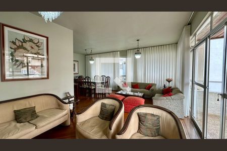 Sala de apartamento à venda com 4 quartos, 166m² em Serra, Belo Horizonte