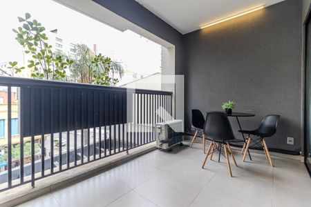 Varanda de kitnet/studio para alugar com 1 quarto, 33m² em Campos Elíseos, São Paulo