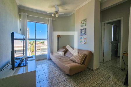 Sala de apartamento para alugar com 1 quarto, 71m² em Jardim Virginia, Guarujá