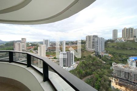 varanda da Sala de apartamento à venda com 4 quartos, 232m² em Vale do Sereno, Nova Lima