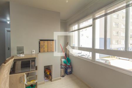 Sala/Cozinha e Churrasqueira de apartamento à venda com 2 quartos, 58m² em Fátima, Canoas