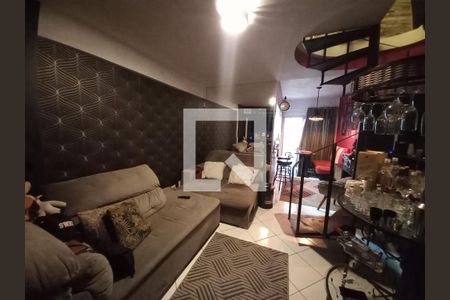 Sala de apartamento para alugar com 1 quarto, 60m² em Centro, São Vicente