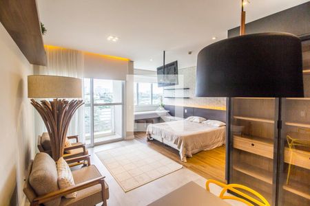 Sala de apartamento à venda com 1 quarto, 45m² em Centro de Apoio I (alphaville), Santana de Parnaíba