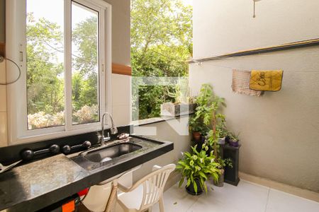 Area da churrasqueira e Serviço de casa para alugar com 3 quartos, 94m² em Jardim Veneza, Indaiatuba